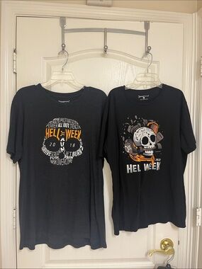 2 Orangetheory "Hell Week" Black Graphic Tees - size Men's XL